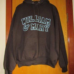William and Mary Champion Reverse Pullover Hoodie Brown and Blue